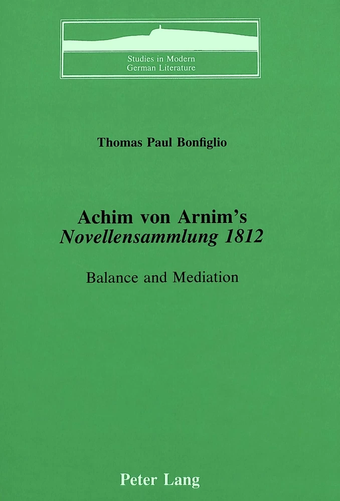 Title: Achim von Arnim's «Novellensammlung 1812»