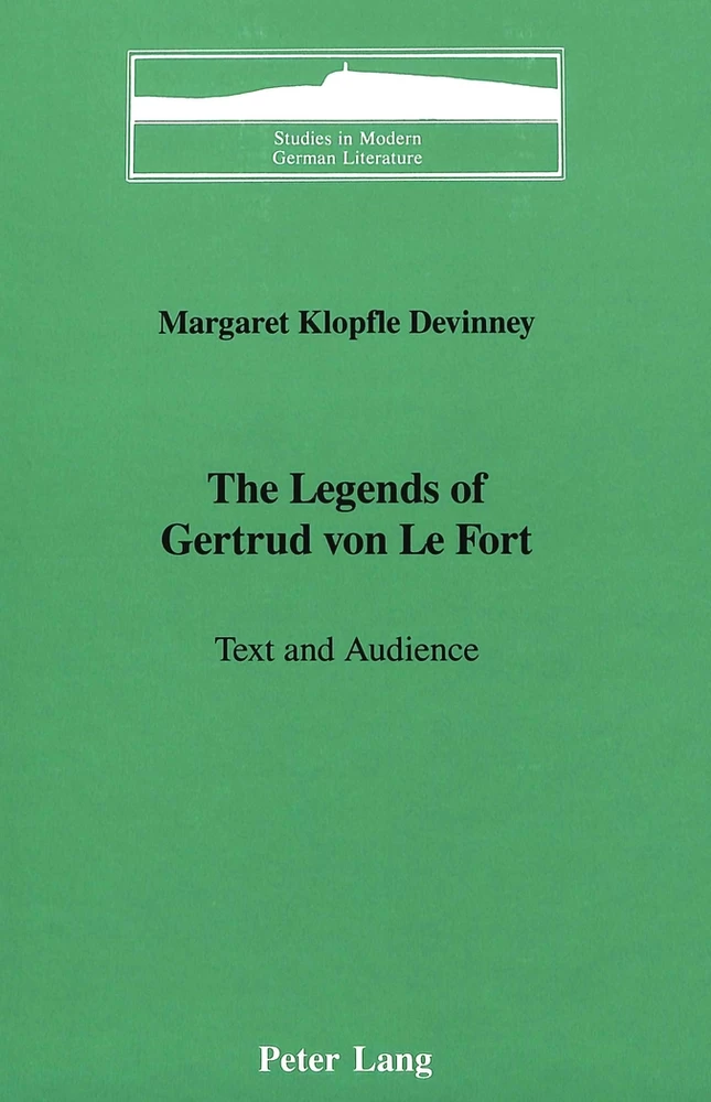 Title: The Legends of Gertrud von Le Fort
