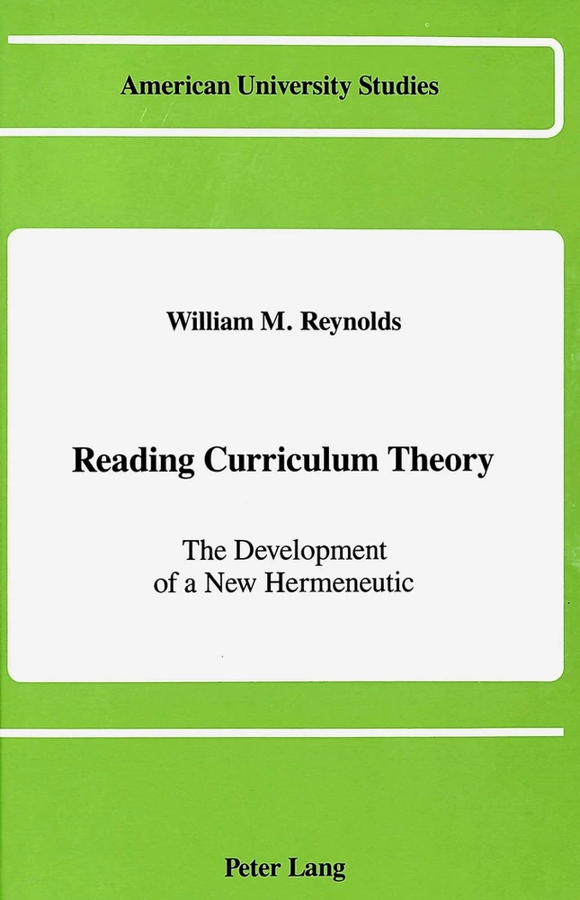 Title: Reading Curriculum Theory