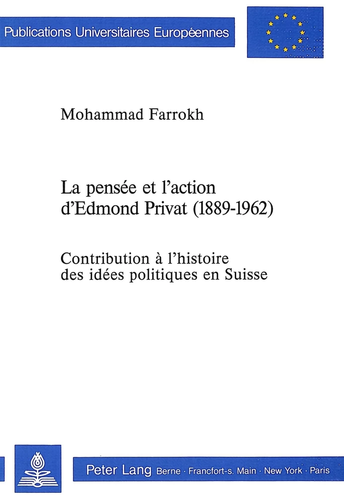 Titre: La pensée et l'action d'Edmond Privat (1889-1962)