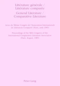 Title: Littérature générale / Littérature comparée- General Literature / Comparative Literature