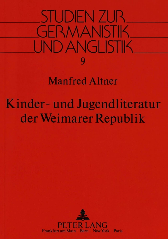 Titel: Kinder- und Jugendliteratur der Weimarer Republik