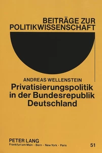 Title: Privatisierungspolitik in der Bundesrepublik Deutschland