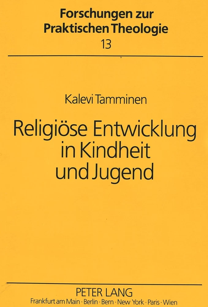 Titel: Religiöse Entwicklung in Kindheit und Jugend