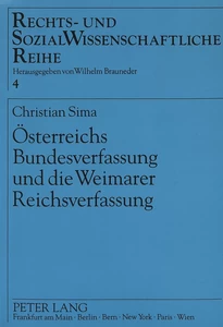 Title: Österreichs Bundesverfassung und die Weimarer Reichsverfassung