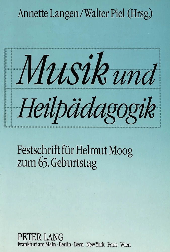 Titel: Musik und Heilpädagogik