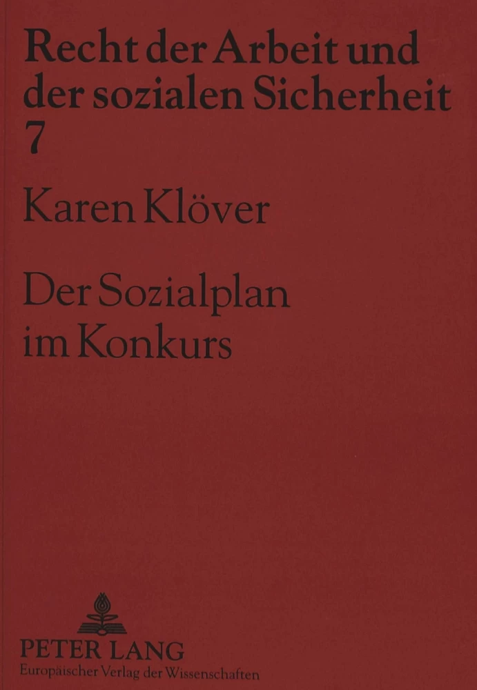 Title: Der Sozialplan im Konkurs