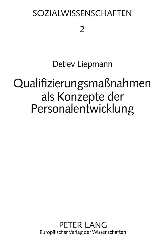 Titel: Qualifizierungsmaßnahmen als Konzepte der Personalentwicklung