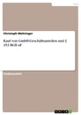 Title: Kauf von GmbH-Geschäftsanteilen und § 453 BGB nF