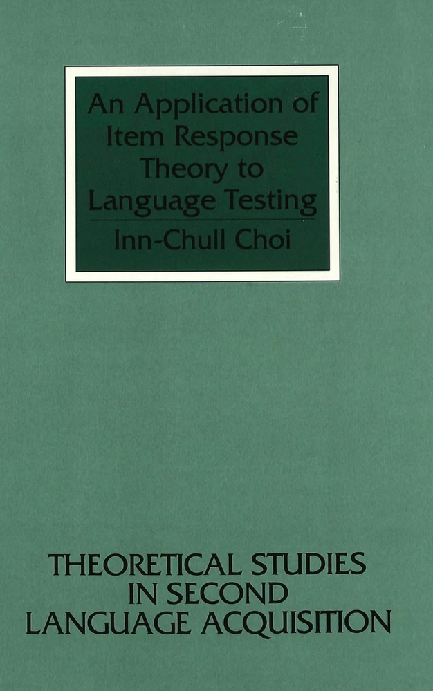 Title: An Application of Item Response Theory to Language Testing