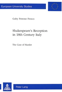 Title: Shakespeare's Reception in 18th Century Italy