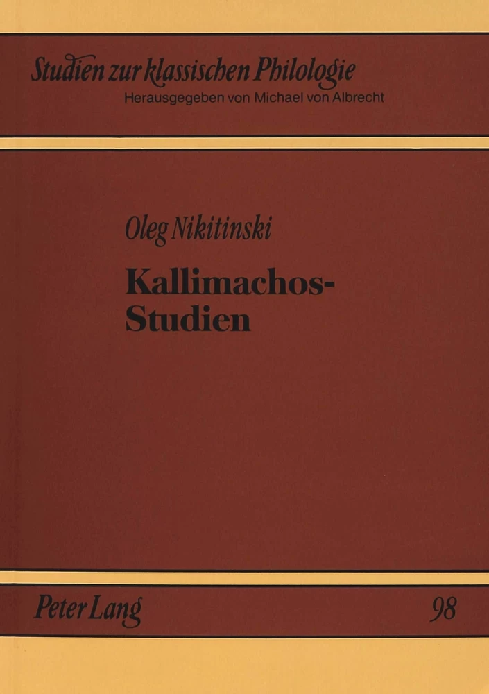 Titel: Kallimachos-Studien