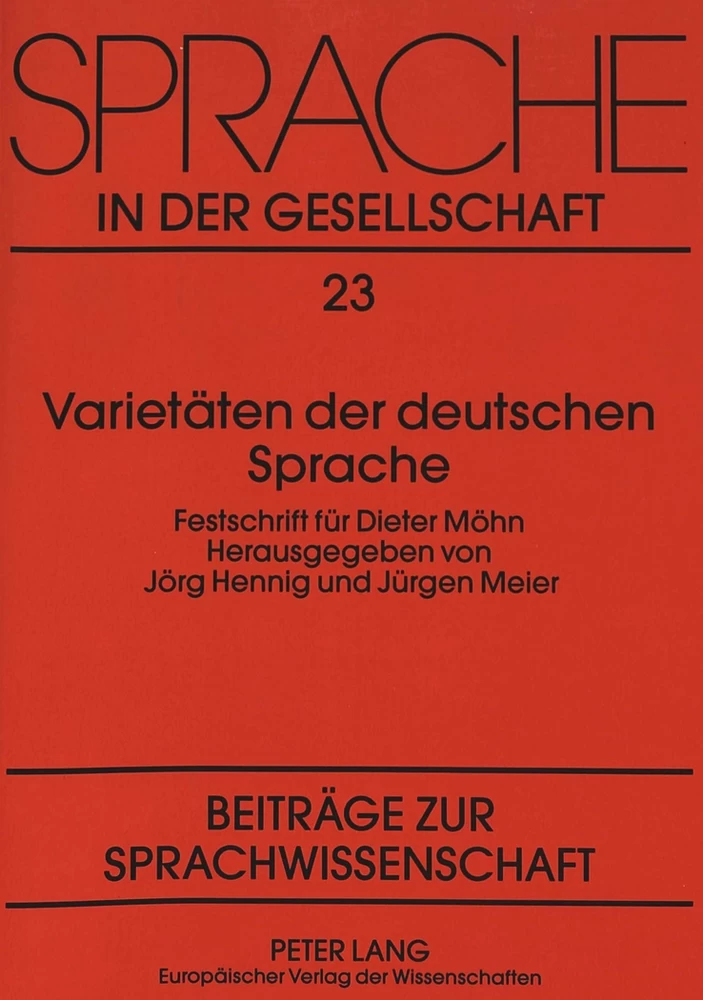 Title: Varietäten der deutschen Sprache