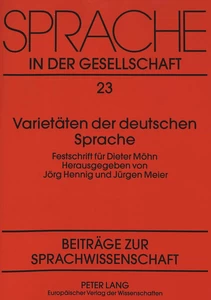 Titel: Varietäten der deutschen Sprache