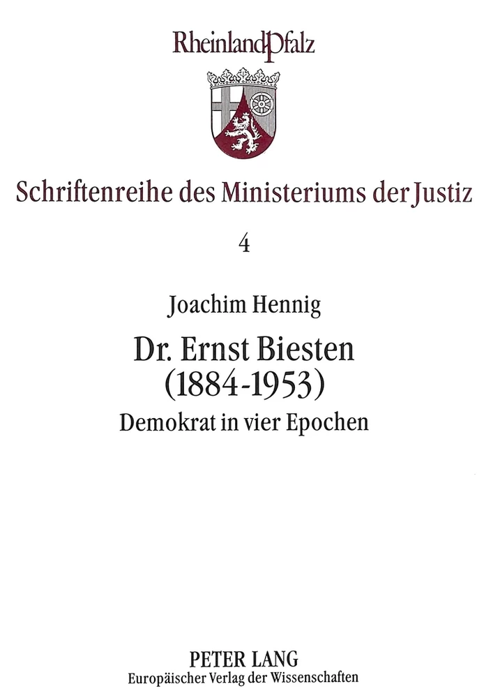 Titel: Dr. Ernst Biesten (1884-1953)