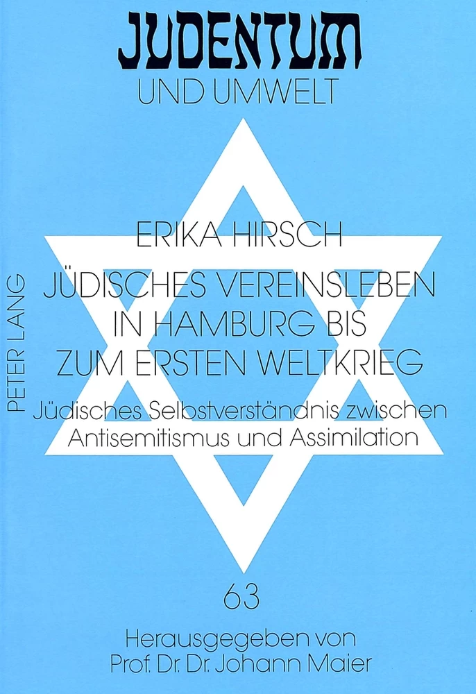Titel: Jüdisches Vereinsleben in Hamburg bis zum Ersten Weltkrieg