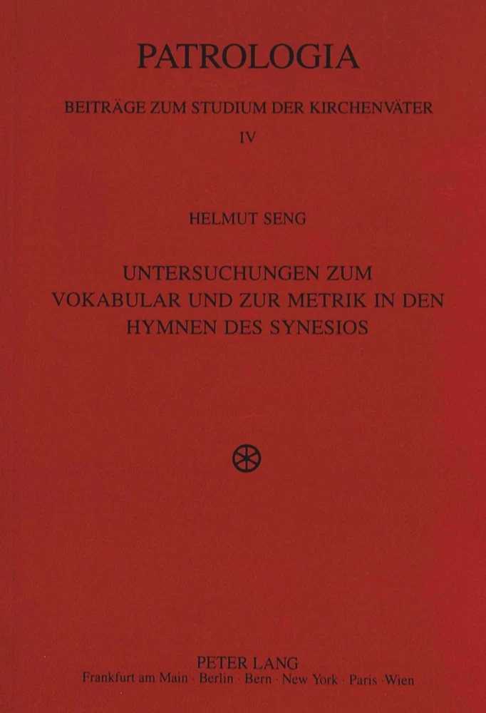 Titel: Untersuchungen zum Vokabular und zur Metrik in den Hymnen des Synesios