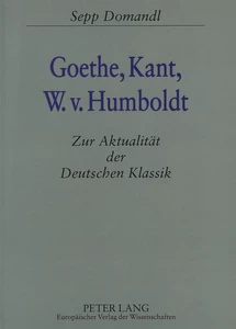 Title: Goethe, Kant, W.v. Humboldt