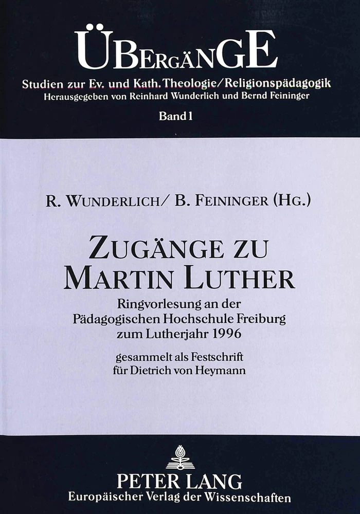 Title: Zugänge zu Martin Luther