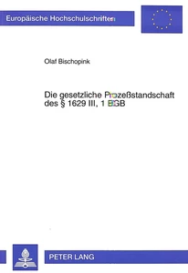 Title: Die gesetzliche Prozeßstandschaft § 1629 III, 1 BGB
