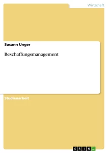 Titre: Beschaffungsmanagement