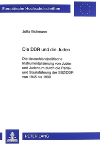 Titel: Die DDR und die Juden
