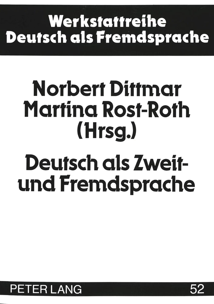 Title: Deutsch als Zweit- und Fremdsprache