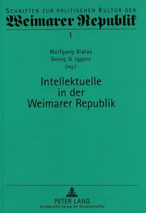 Title: Intellektuelle in der Weimarer Republik