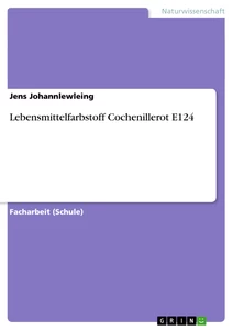 Titre: Lebensmittelfarbstoff Cochenillerot E124