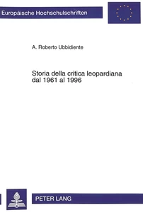Title: Storia della critica leopardiana dal 1961 al 1996