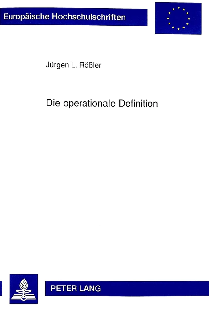 Titel: Die operationale Definition