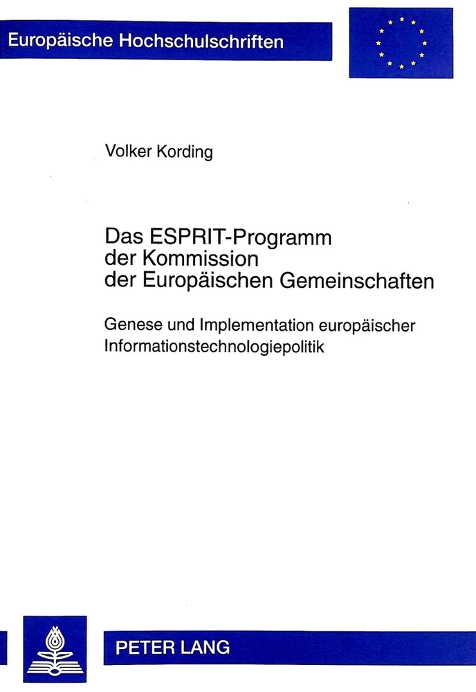 Titel: Das ESPRIT-Programm der Kommission der Europäischen Gemeinschaften