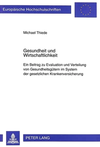 Title: Gesundheit und Wirtschaftlichkeit