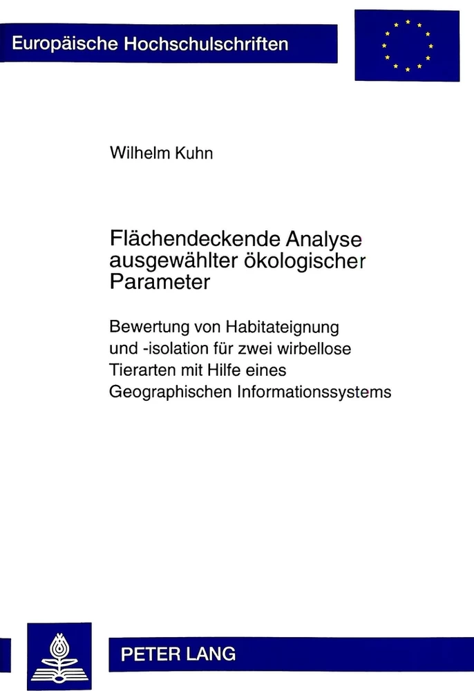 Titel: Flächendeckende Analyse ausgewählter ökologischer Parameter