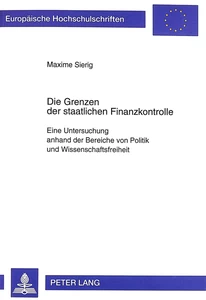 Title: Die Grenzen der staatlichen Finanzkontrolle
