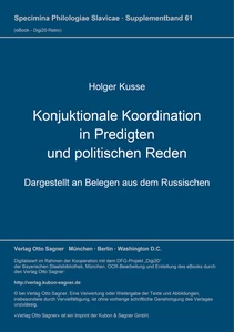 Titel: Konjuktionale Koordination in Predigten und politischen Reden