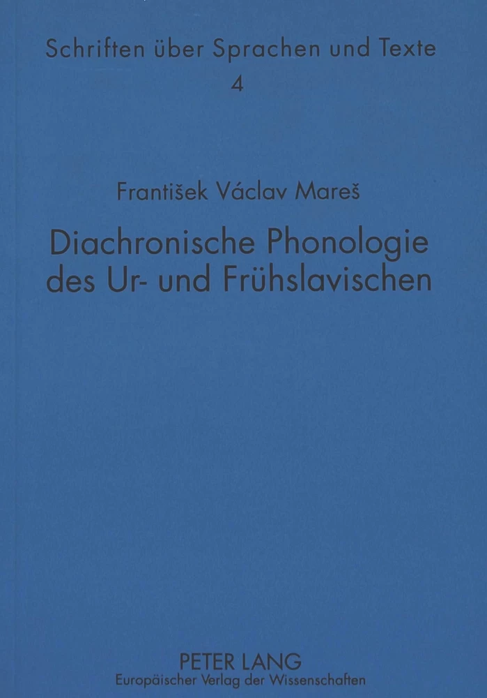 Titel: Diachronische Phonologie des Ur- und Frühslavischen
