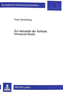 Title: Zur Aktualität der Ästhetik Immanuel Kants