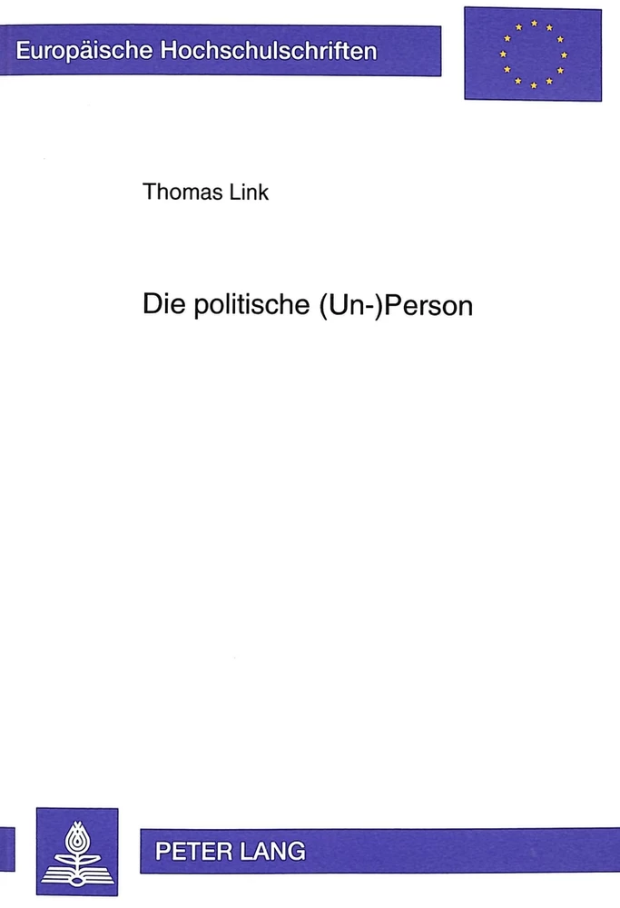 Title: Die politische (Un-)Person
