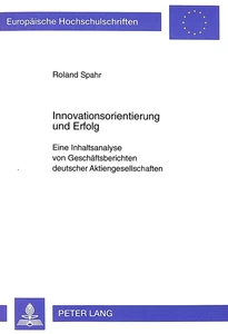 Title: Innovationsorientierung und Erfolg