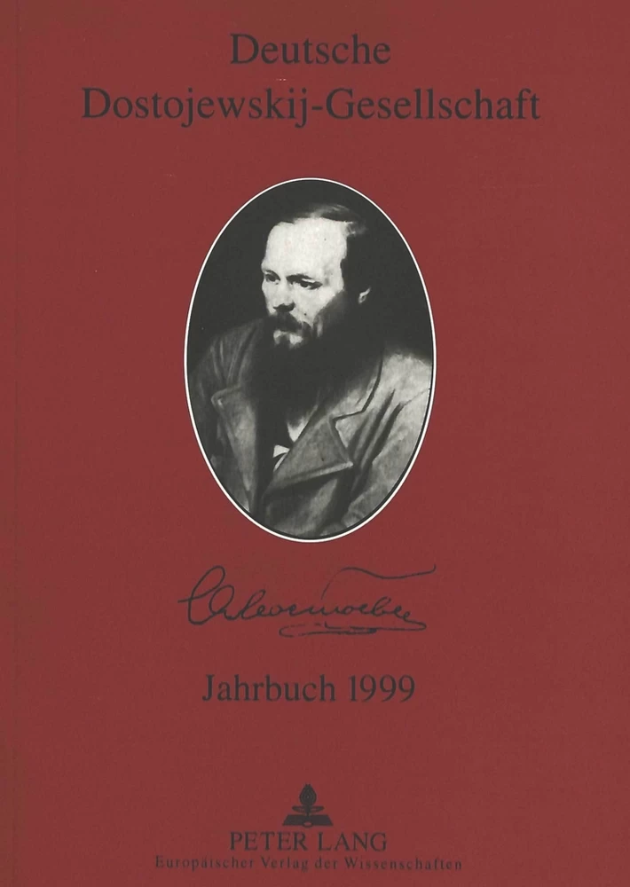 Titel: Deutsche Dostojewskij-Gesellschaft- Jahrbuch 1999