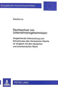 Title: Rechtsschutz von Unternehmensgeheimnissen