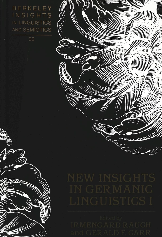 Title: New Insights in Germanic Linguistics I