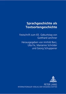 Title: Sprachgeschichte als Textsortengeschichte