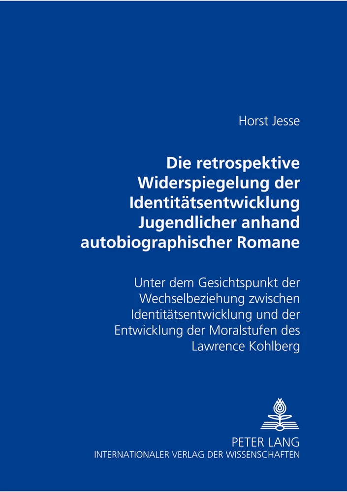 Titel: Die retrospektive Widerspiegelung der Identitätsentwicklung Jugendlicher anhand autobiographischer Romane von Bernward Vesper, Christa Wolf und Thomas Bernhard
