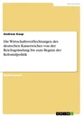 Titel: Die Wirtschaftsverflechtungen des deutschen Kaiserreiches von der Reichsgründung bis zum Beginn der Kolonialpolitik
