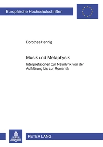 Titel: Musik und Metaphysik