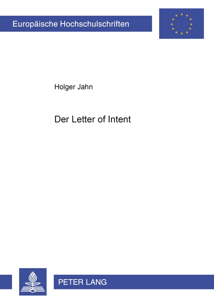 Titel: Der «Letter of Intent»