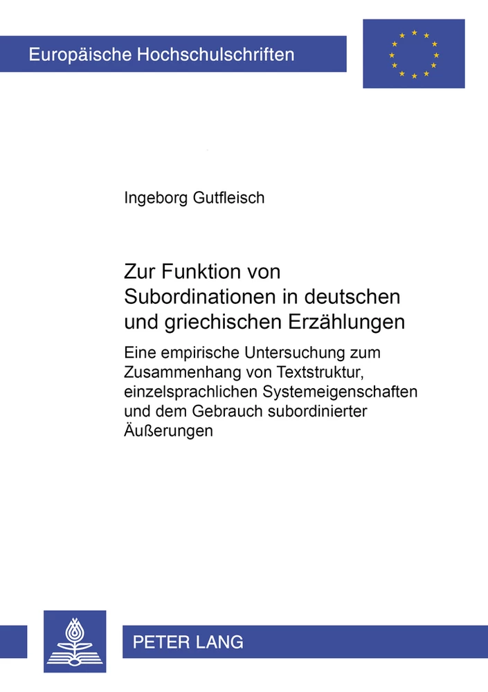 Title: Zur Funktion von Subordinationen in deutschen und griechischen Erzählungen