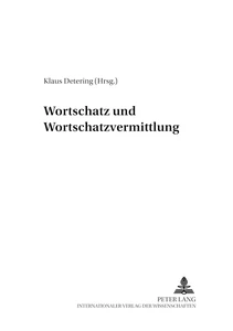 Title: Wortschatz und Wortschatzvermittlung